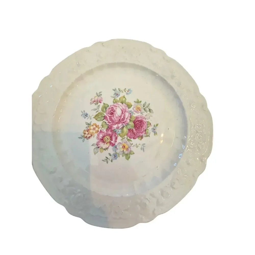 Vintage Homer Laughlin Virginia Rose Dinner Plates